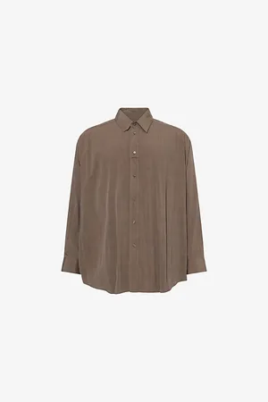LEMAIRE Mens Loop Long-Sleeves Woven Shirt 38