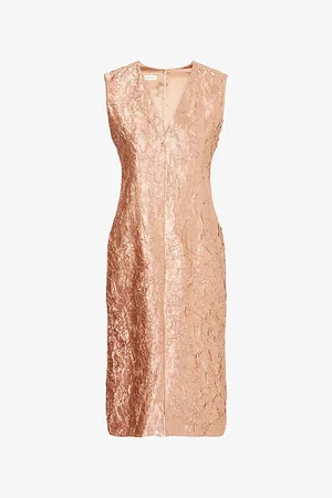 DRIES VAN NOTEN Womens Delina Floral-Jacquard Woven Midi Dress 8