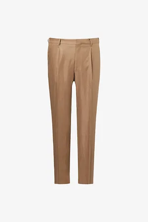corneliani Mens Pure Straight-Leg Linen Trousers 30