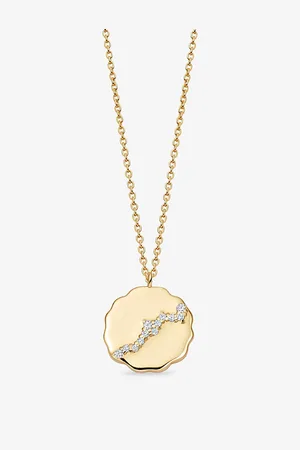 ASTLEY CLARKE Womens Asteri 14ct Yellow-Gold and 0.09ct Lab-Grown Diamond Necklace 1 Size