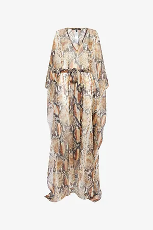 Roberto Cavalli Womens Python Print Woven Kaftan S