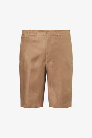 corneliani Mens Pure Regular-Fit Linen Shorts 30