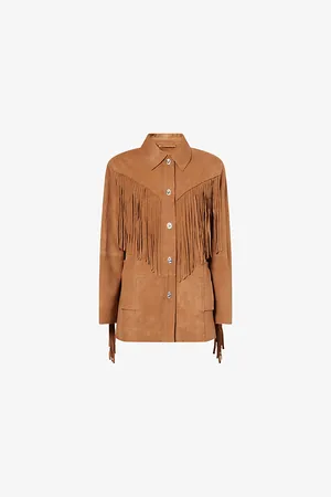 Stand Studio Womens Estee Fringed Suede Jacket 6