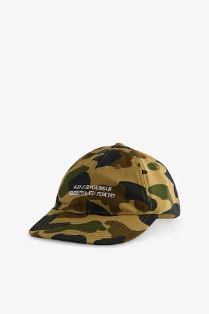 A Bathing Ape Mens 1st Camo Slogan Adjustable Cotton Cap