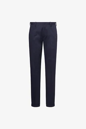 Paul Smith Mens Tapered-Leg Mid-Rise Stretch-Cotton Trousers 30