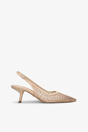 Sam Edelman Womens Bianka Rhinestone-Embellished Mesh Slingback Courts Eur 36.5 / 3.5 Uk Women
