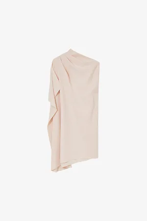Reiss Womens Ellery One-Shoulder Draped Woven Mini Dress 4