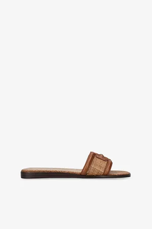 Sam Edelman Womens Irina Branded-Strap Leather and Woven Sandals 3