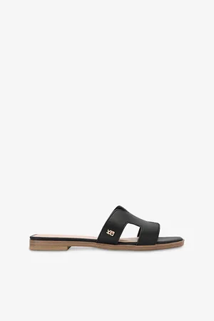 Kurt Geiger Womens Raven Faux-Leather Flat Sandals Eur 36 / 3 Uk Women