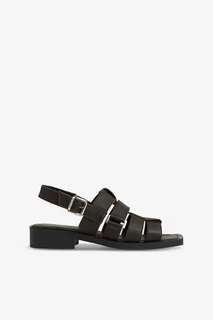 Reiss Womens Marlie Leather Sandals Eur 37 / 4 Uk Women