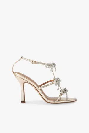 Kurt Geiger Womens Scarlet Heeled Woven Sandals Eur 37 / 4 Uk Women