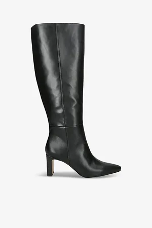 Sam Edelman Womens Sylvia Leather Heeled Knee-High Boots Eur 37 / 4 Uk Women