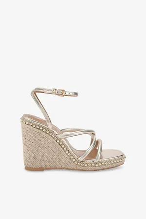 Kurt Geiger Womens Peyton Faux-Leather Wedge Sandals Eur 36 / 3 Uk Women