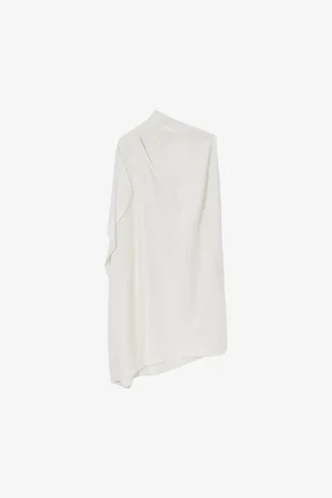 Reiss Womens Ellery One-Shoulder Draped Woven Mini Dress 4