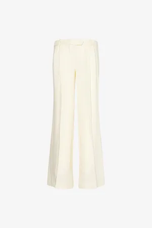 GALVAN Womens Auriga Straight-Leg Cotton-Blend Trousers 8