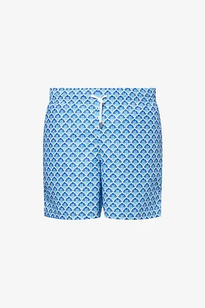 DEREK ROSE Mens Maui Graphic-Pattern Swim Shorts S