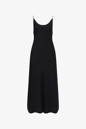 GABRIELA HEARST Womens Adeona Chain-Strap Silk Midi Dress M