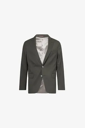 Oscar Jacobson Mens Fogerty Notch-Lapel Wool Blazer 36