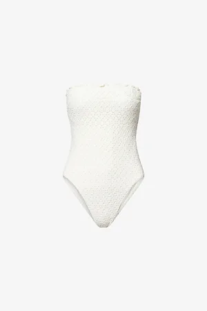 Seafolly Womens Bandeau Cut-Out Swimsuit 10