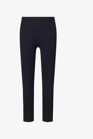 Splits59 Womens Clare Brand-Print Stretch-Woven Leggings Xs