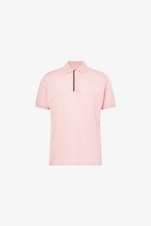 Paul Smith Mens Regular-Fit Striped-Trim Cotton-Pique Polo Shirt S