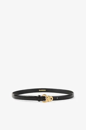 Sandro Womens Slim Leather Belt 8