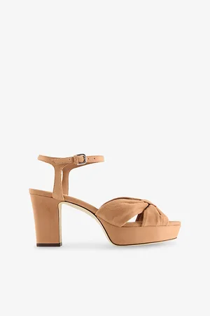 Jimmy Choo Womens Heloise 80 Suede Heeled Sandals Eur 37 / 4 Uk Women
