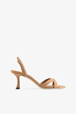 Jimmy Choo Womens Elsy 70 Suede Heeled Sandals Eur 37 / 4 Uk Women