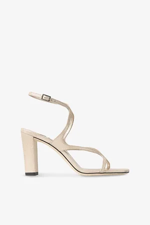 Jimmy Choo Womens Azie 85 Leather Heeled Sandals Eur 37 / 4 Uk Women