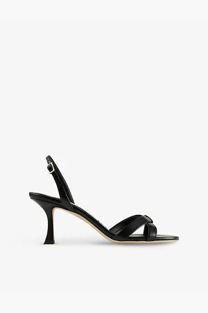 Jimmy Choo Womens Elsy 70 Leather Heeled Sandals Eur 37 / 4 Uk Women
