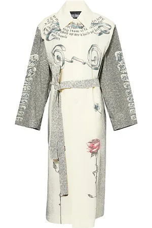 Jean Paul Gaultier Womens The Multi-Tattoo Cotton-Blend Trench Coat S