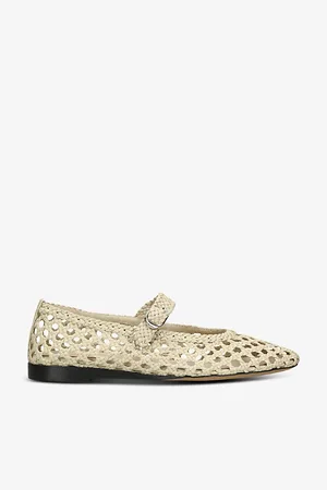 Le Monde Beryl Womens Mary Jane Woven Leather Pumps Eur 37 / 4 Uk Women