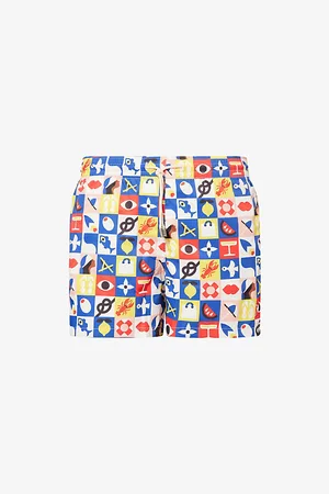 ARRELS Barcelona Mens Joie De Vivre Graphic-Print Swim Shorts S