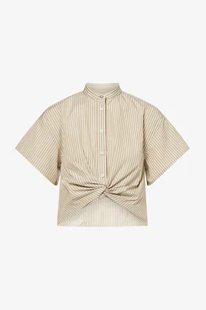 RAG&BONE Womens Gretchen Striped Cotton Top 8