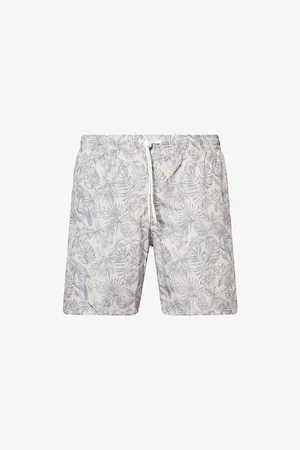 ELEVENTY Mens Parrot Graphic-Print Swim Shorts S
