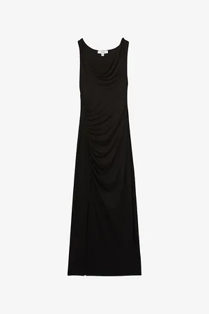Reiss Womens Paige Cowl-Neck Slim-Fit Stretch-Jersey Midi Dress 4