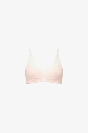 Hanro Womens Gale Lace-Embroidery Stretch-Woven Bra Xs