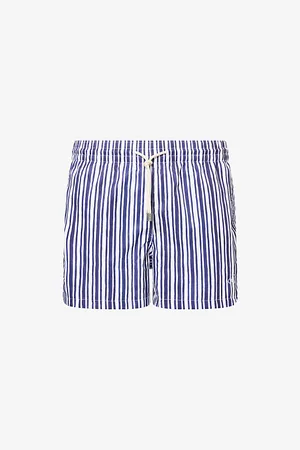 ARRELS Barcelona Mens Trazos Stripe-Print Swim Shorts M