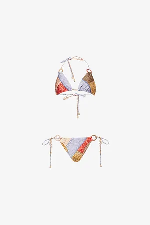 ZIMMERMANN Womens Lucky Ring Tie-Side Bikini Set Xs