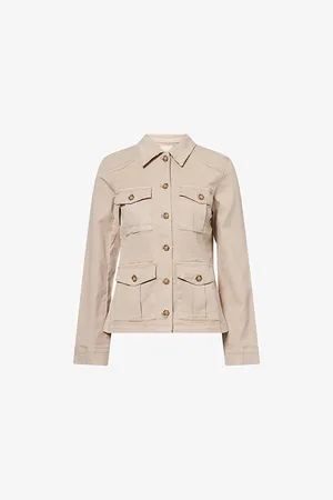 Paige Womens Stacey Collared Stretch-Woven Jacket Xs