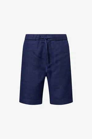 Frescobol Carioca Mens Felipe Elasticated-Waist Linen and Cotton-Blend Shorts 28