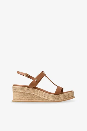 Jimmy Choo Womens Theia 60 Leather Wedge Heeled Sandals Eur 36.5 / 3.5 Uk Women