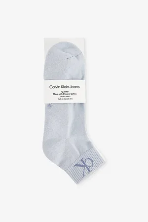 Calvin Klein Mens Quarter Monogram Two-Pack Cotton-Blend Socks 5.5-8