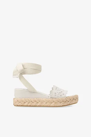 Jimmy Choo Womens Arlee Wedge 60 Leather and Canvas Wedge Sandals Eur 36.5 / 3.5 Uk Women