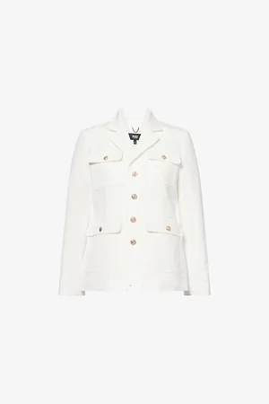 Paige Womens Reign Single-Breasted Linen-Blend Blazer 6