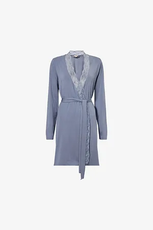 Eberjey Womens Georgina Stretch-Jersey Robe Xs