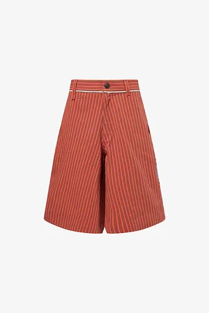 MARTINE ROSE Mens Stripe Twisted Cotton Skate Short S