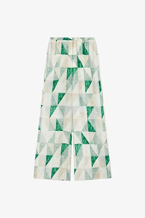 Joseph Womens Thoresby Marble-Print Silk Trousers 6