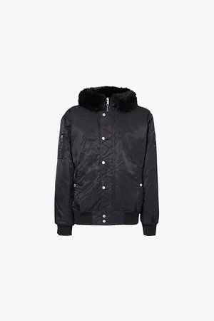 Moose Knuckles Mens Denali Faux-Fur Trim Padded Faille Jacket M