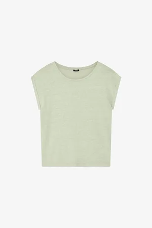 Joseph Womens Cap-Sleeve Linen-Jersey Top L